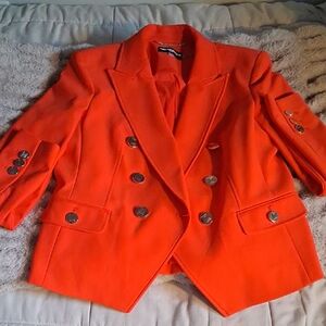 Karl Lagerfeld Vibrant Orange Blazer
